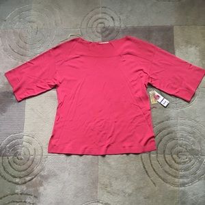 Jones coral top with wide sleeves 2x with belt